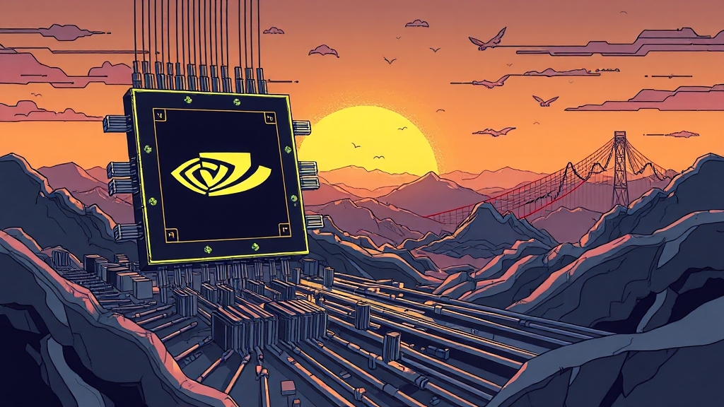 엔비디아 실적 발표 임박 (illustration 스타일)