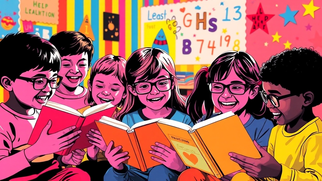 소리 내어 읽고, 쓰고, 놀면서 배우기 (popart 스타일)