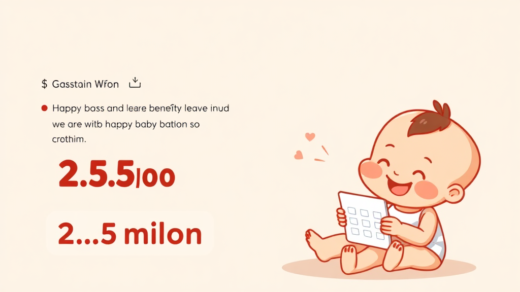 육아휴직 급여 계산 방법 상세 안내 (cartoon 스타일)