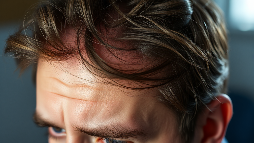 코로나 후유증과 탈모: 무엇이 문제인가? (realistic 스타일)