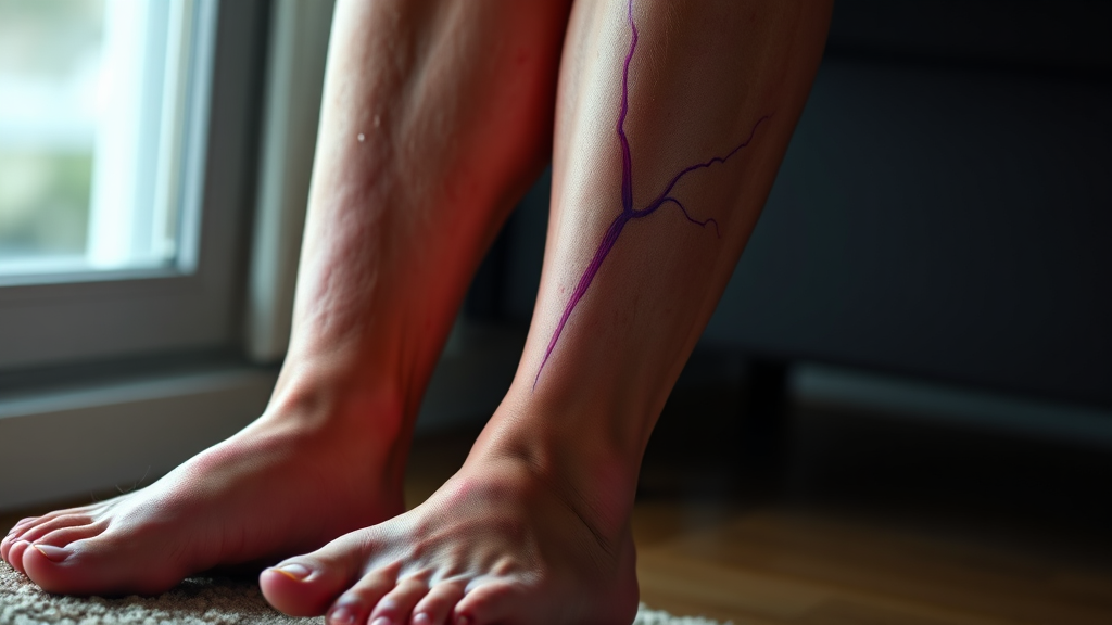 주요 증상 및 자가진단 (realistic 스타일)