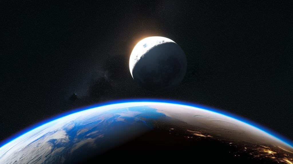 망원경 없이 달을 담다: 아이폰 17 프로맥스 카메라 기능 탐구 (realistic 스타일)