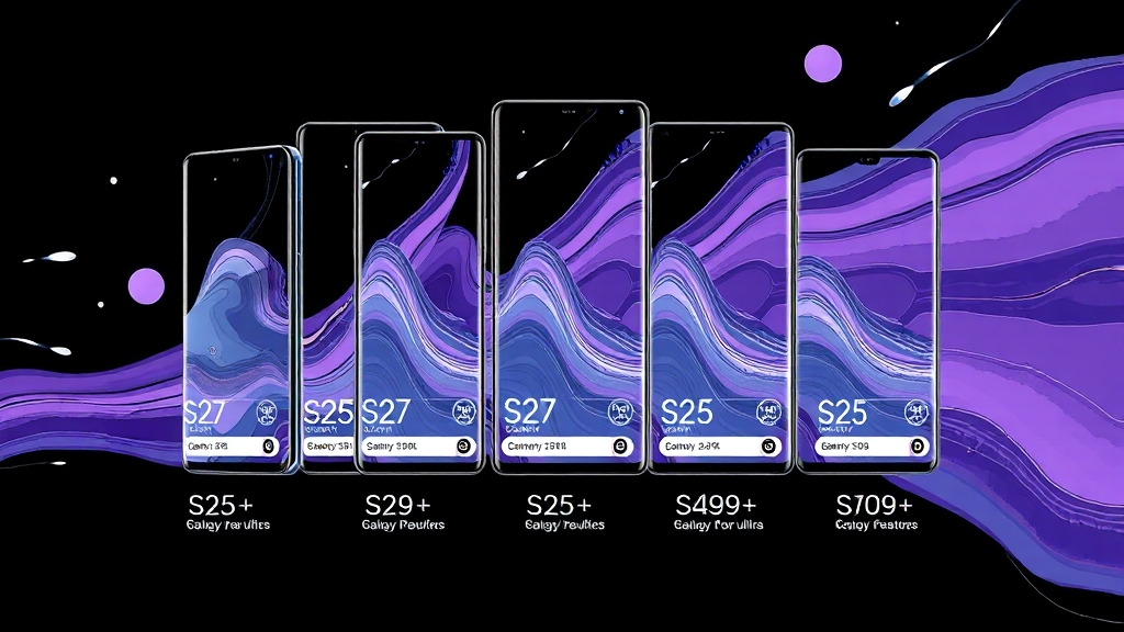 갤럭시 S25 시리즈, 모델별 특징 비교 (illustration 스타일)