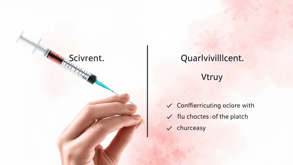 독감 백신 종류 및 차이 (3가 vs 4가) (watercolor 스타일)