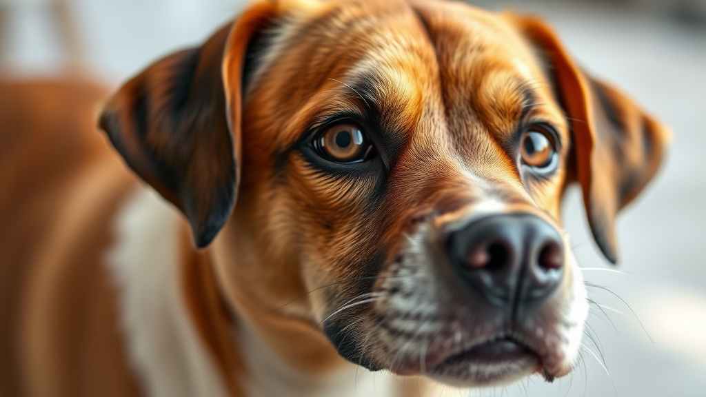 강아지 녹내장, 무엇이 문제일까요? (realistic 스타일)