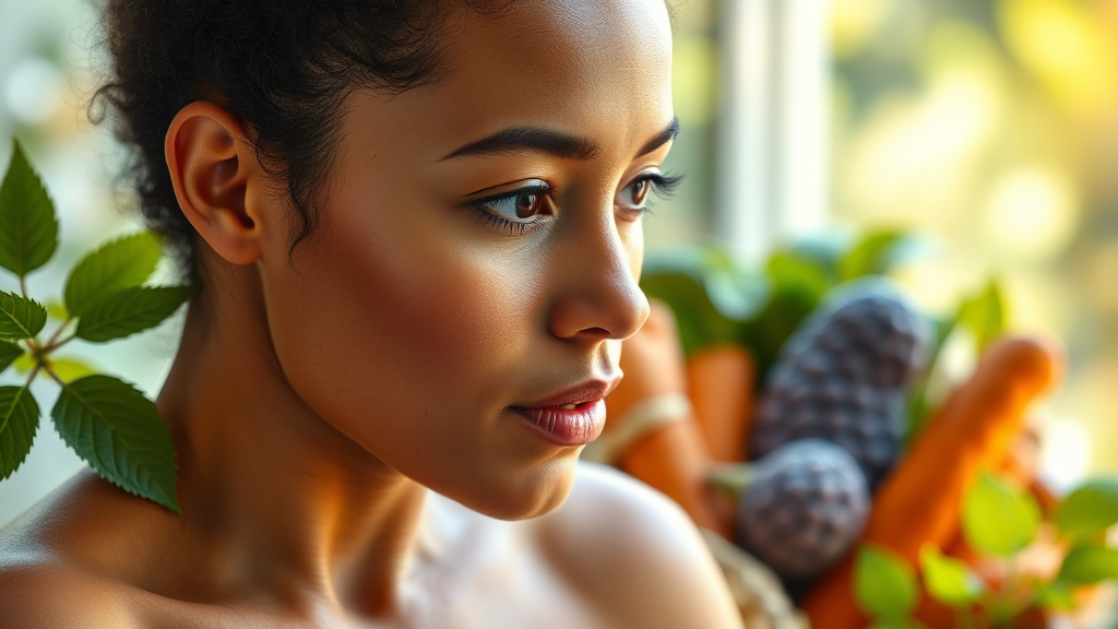 특정 암 예방과 영양제 (realistic 스타일)