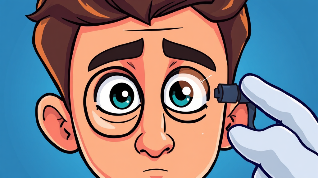 당뇨 환자를 위한 필수 안과 검진 (cartoon 스타일)