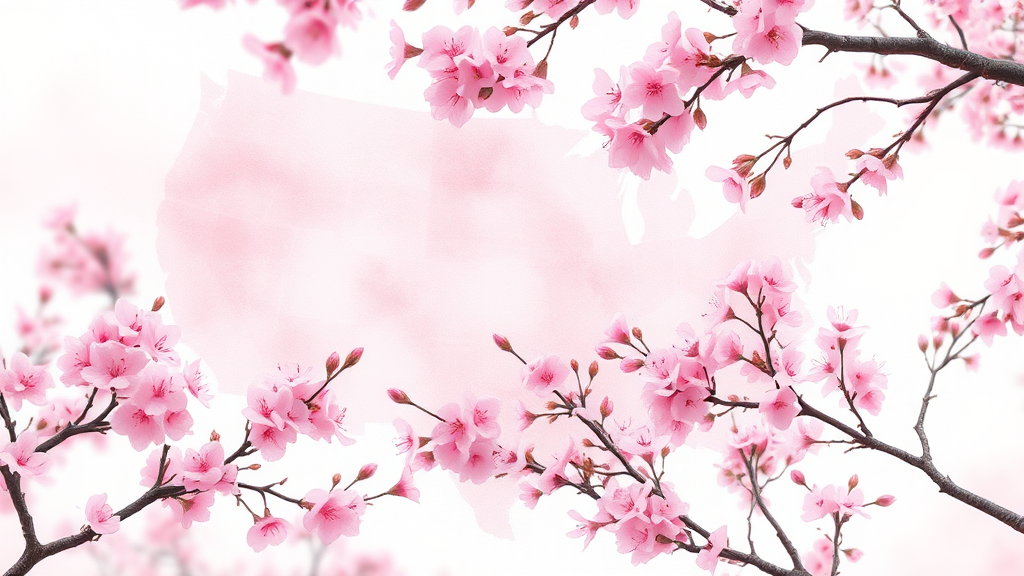 2026년 벚꽃 개화 시기 예측: 전국 예상 지도 (watercolor 스타일)