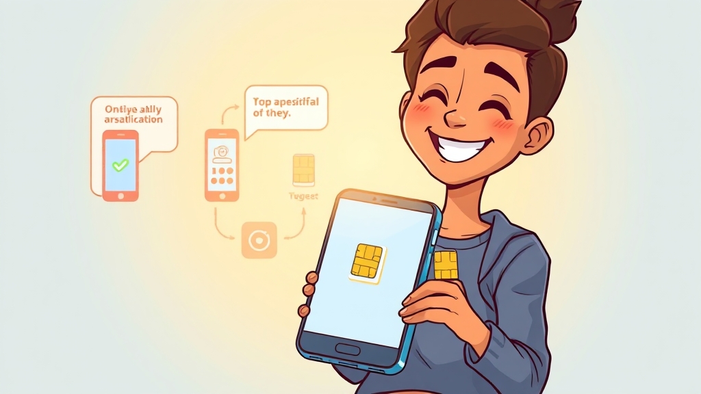 가입 및 개통 방법 (cartoon 스타일)