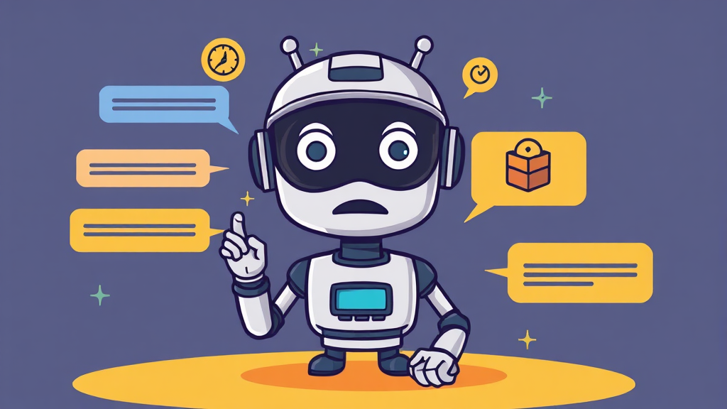 AI 챗봇 안전 활용 및 법적 위험 관리 (cartoon 스타일)