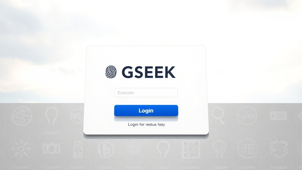 GSEEK 간편 회원가입 & 로그인 (realistic 스타일)