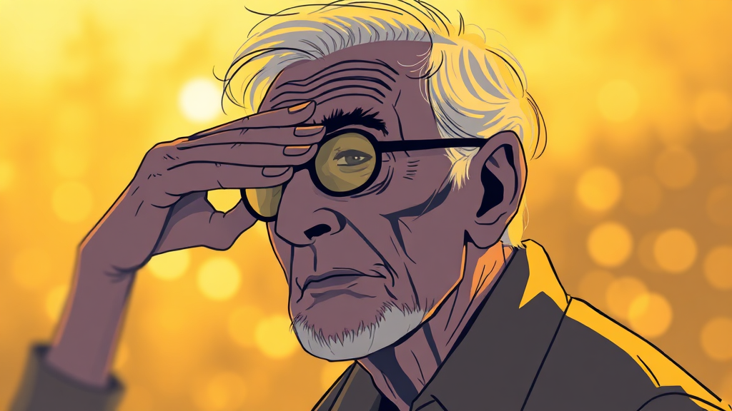 백내장 A to Z 완벽 가이드 4 백내장 증상 및 자가진단 (illustration 스타일)