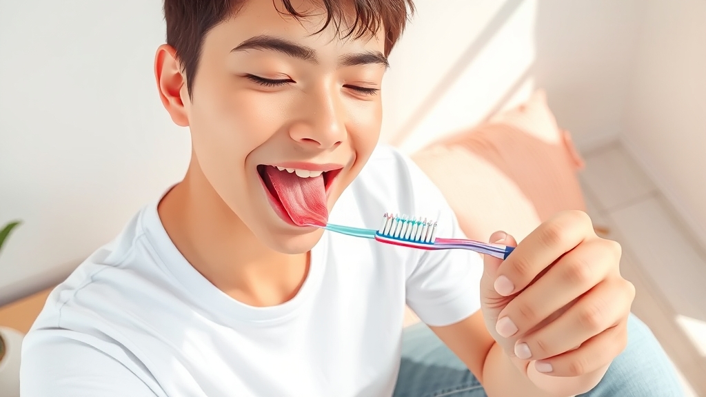 혀클리너, 주의사항은? (illustration 스타일)