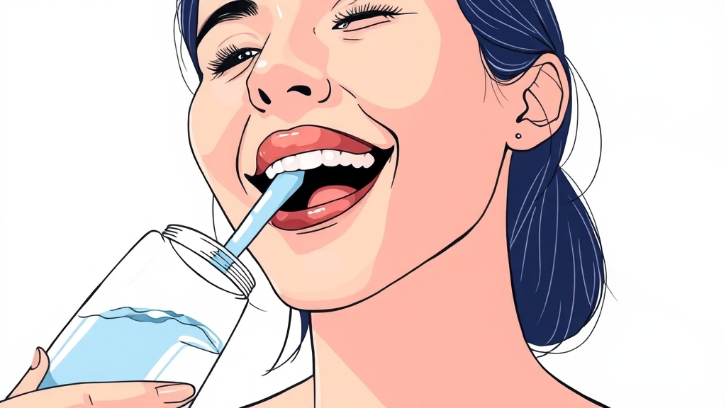 침 분비 촉진, 구강 운동으로! (illustration 스타일)