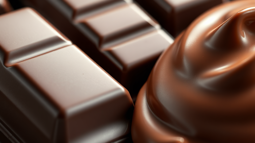 다크 초콜릿 vs 일반 초콜릿: 무엇이 다를까요? (realistic 스타일)