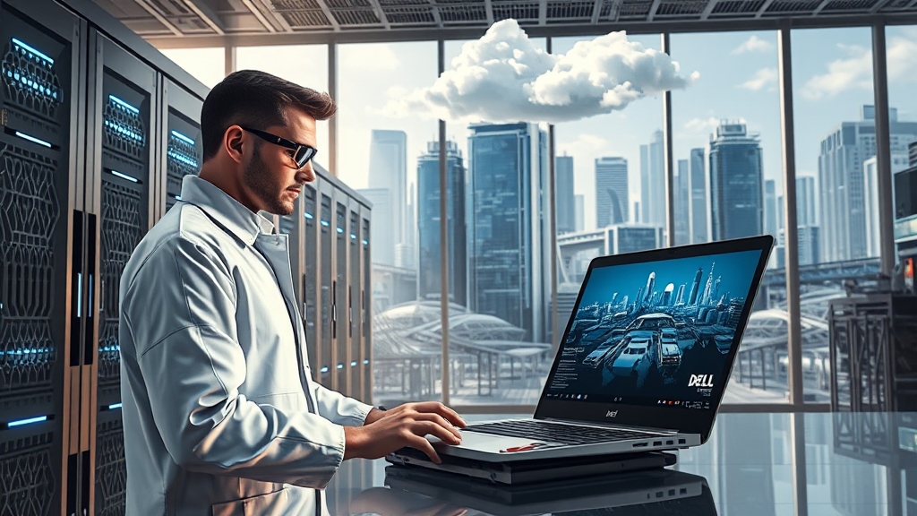 델 테크놀로지 기업 개요 (realistic 스타일)