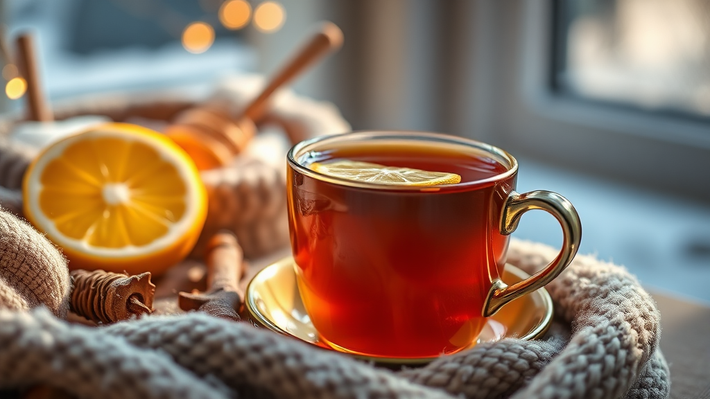 생강차 쉽게 만드는 방법과 즐기는 팁 (realistic 스타일)