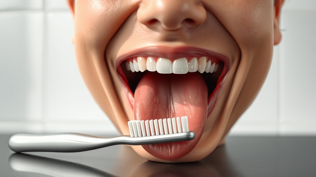 혀클리너, 제대로 쓰는 법! (realistic 스타일)