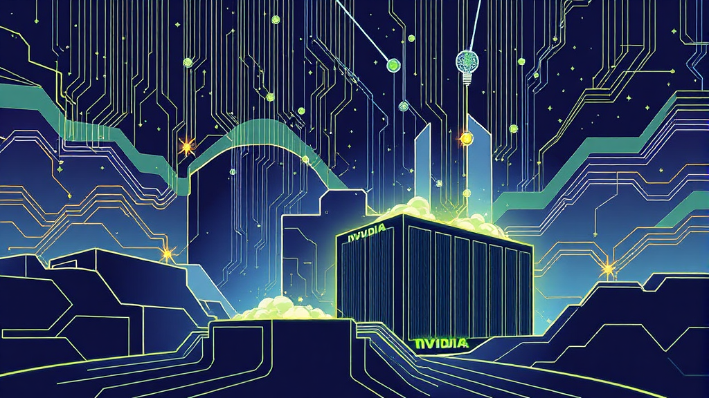 AI 반도체 시장 현황과 엔비디아의 독보적 지위 (illustration 스타일)