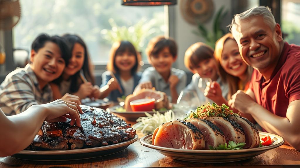 트레이더스 인기 음식: 온 가족 만족 메뉴 (realistic 스타일)