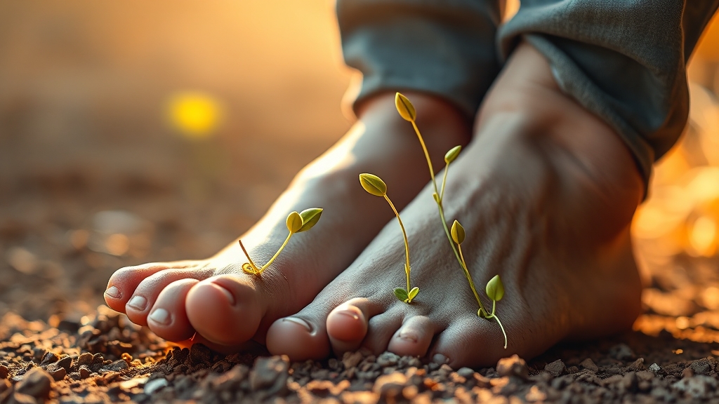 족부궤양 치료제 개발 현황 (realistic 스타일)