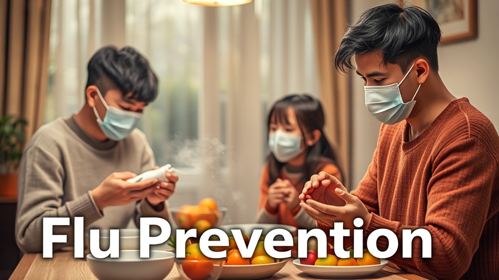 독감 예방, 생활 속 실천법은? (realistic 스타일)