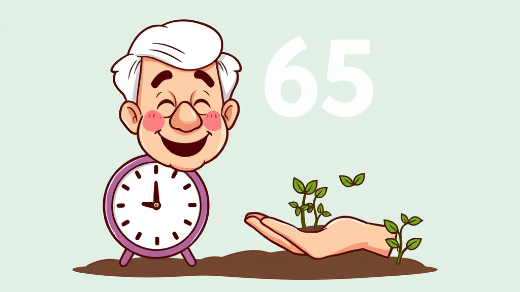 65세 시대, 무엇을 준비해야 할까? (cartoon 스타일)