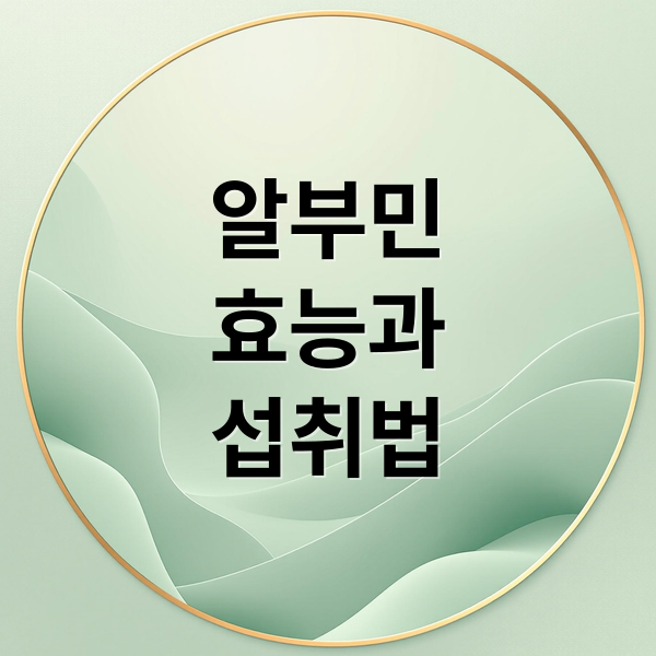 알부민
효능과
섭취법 (알부민 영양제 효능)