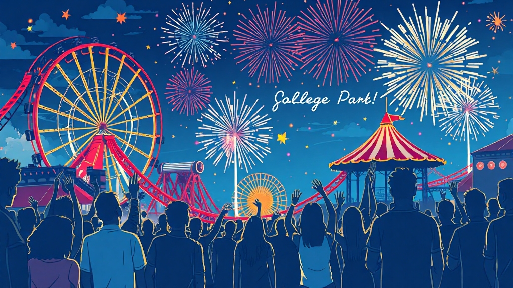 놀이공원 & 테마파크 할인 (illustration 스타일)