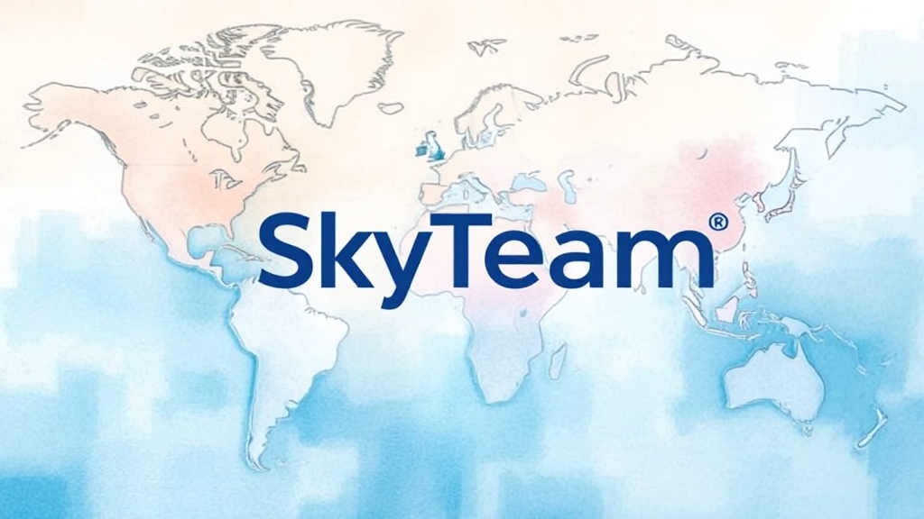 스카이팀 보너스 항공권 예약 가이드 (watercolor 스타일)