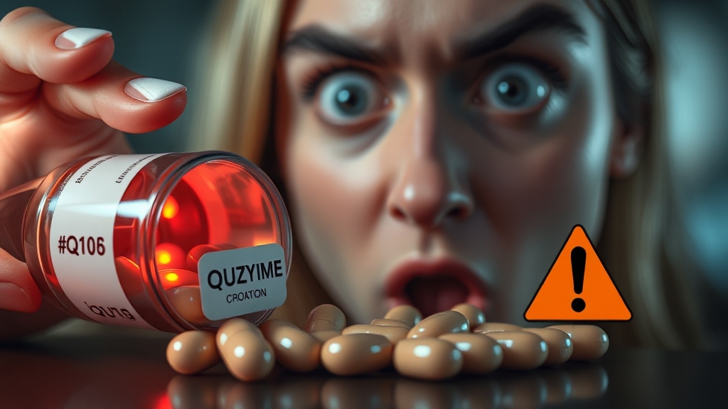 코엔자임Q10, 부작용 & 주의사항은? (realistic 스타일)