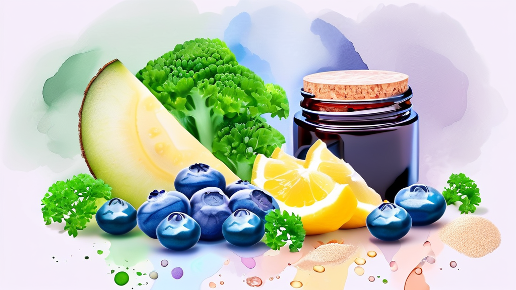 현명한 다이어트 보조제 활용법 (watercolor 스타일)