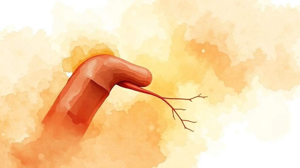 췌장암 치료 최신 동향 (watercolor 스타일)