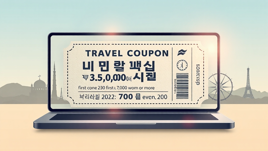 쿠폰 사용 시 주의사항 (illustration 스타일)