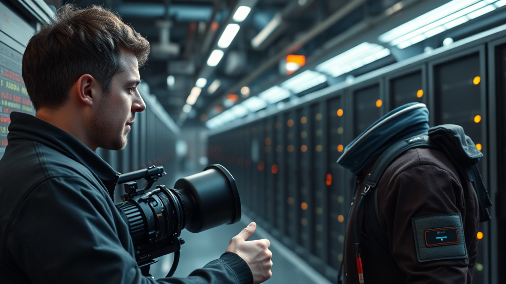 Sora 활용 분야 및 산업적 영향 (realistic 스타일)