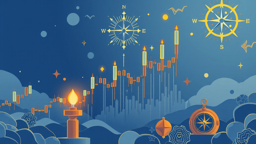 기술적 분석, 투자 전략은? (illustration 스타일)