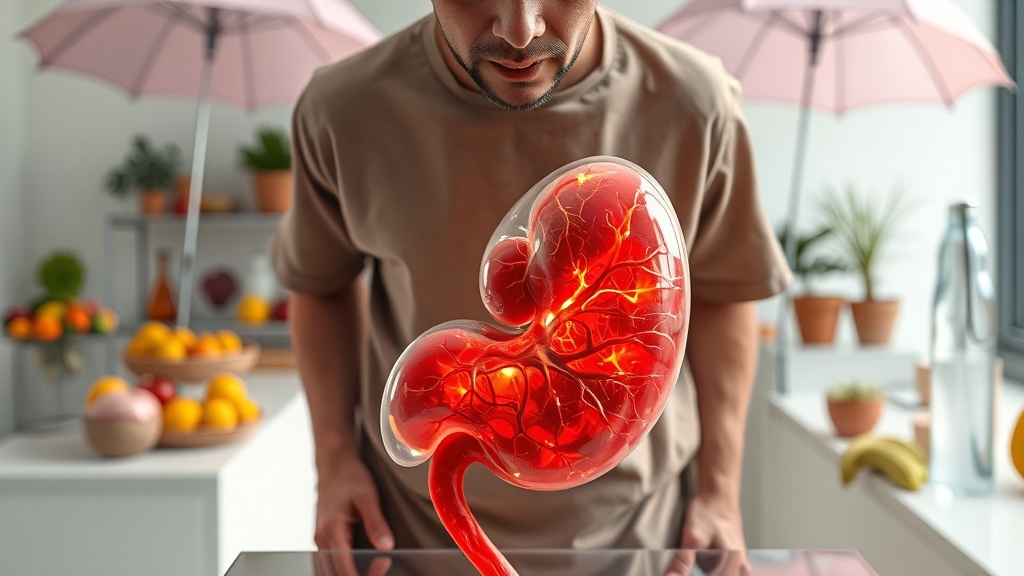 만성 췌장염: 증상과 관리 (realistic 스타일)