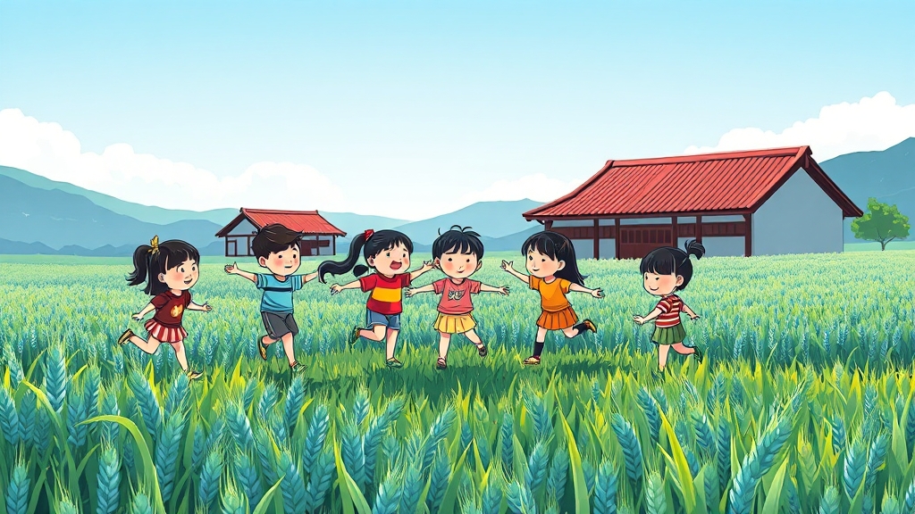 농촌 체험: 고창으로 떠나요! (cartoon 스타일)