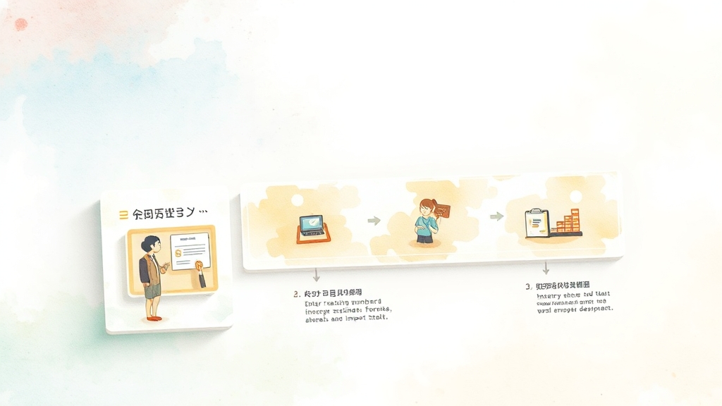 통관조회 시 주의사항 (watercolor 스타일)