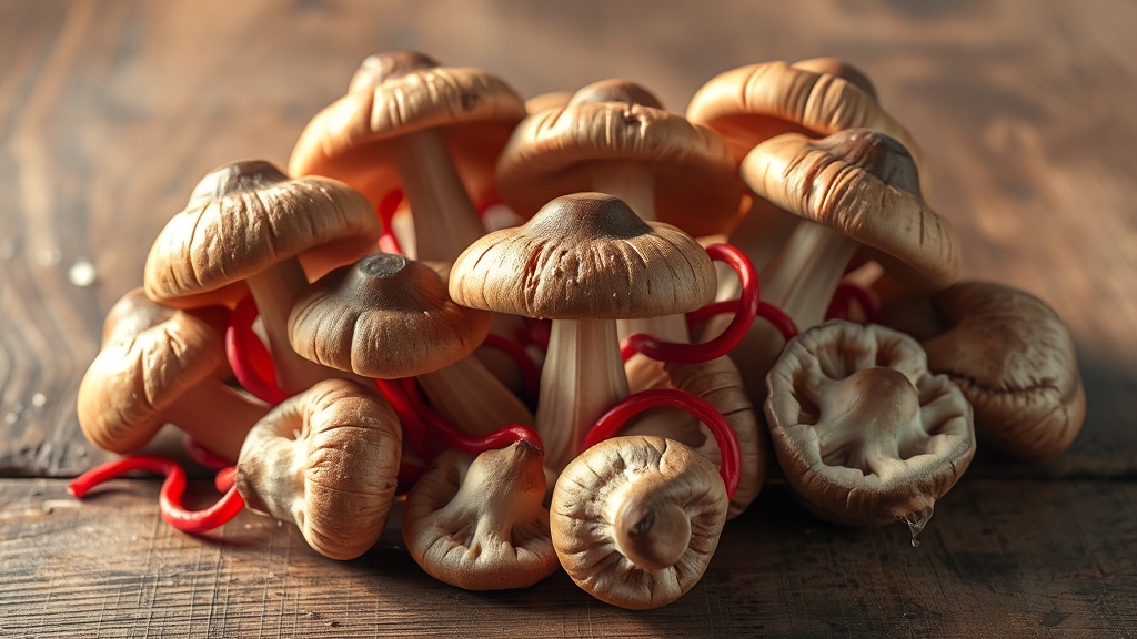 느타리버섯 영양 성분, 혈관 건강 핵심 요소 (realistic 스타일)