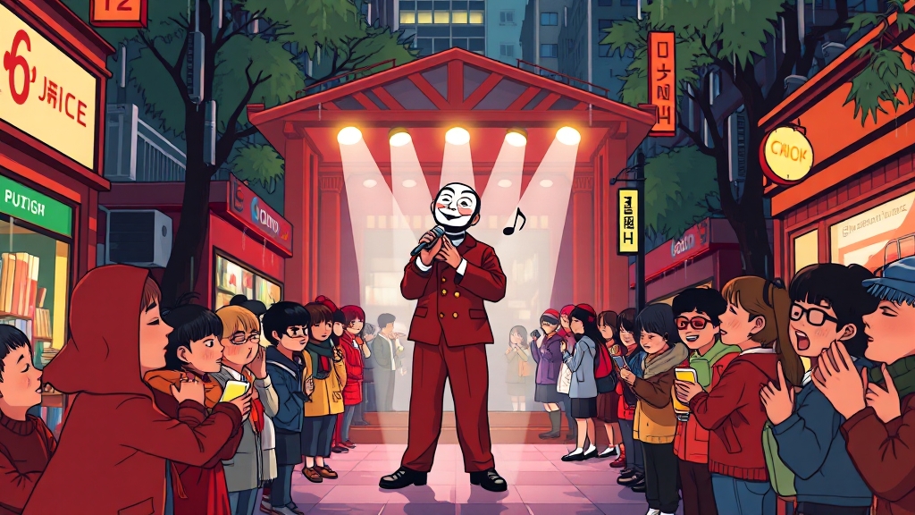 결론: 우즈, 앞으로가 더 기대되는 가수 (cartoon 스타일)