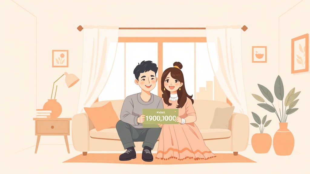 신혼부부 월세 지원 강화 (illustration 스타일)