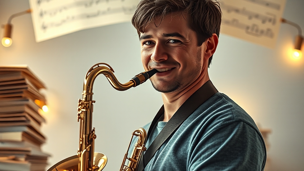 악기 연주를 통한 정신 건강 증진 (realistic 스타일)