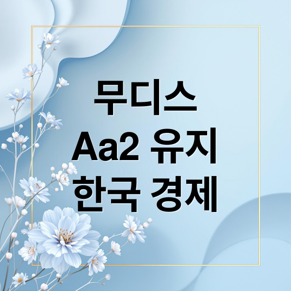 무디스
Aa2 유지
한국 경제 (무디스 한국 국가신용등급 Aa2)