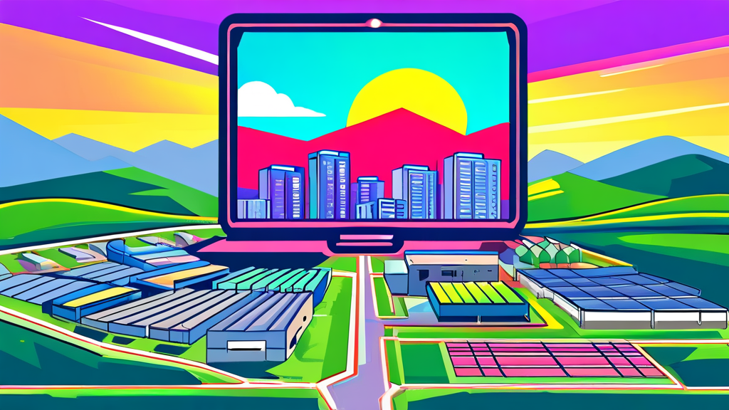 경제 및 산업 동향: 반도체 수출 호조와 부동산 시장 (cartoon 스타일)