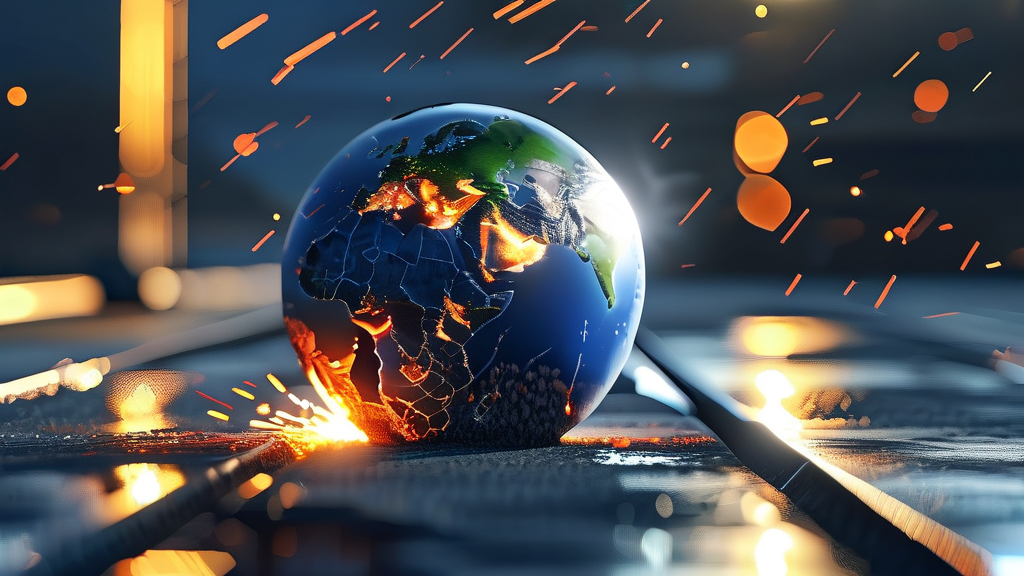 글로벌 시장 동향: 철강 및 신사업 분야의 경쟁 환경 (realistic 스타일)