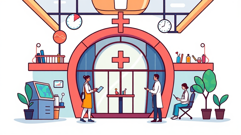 AI 헬스케어 기술 핵심 분야 (cartoon 스타일)