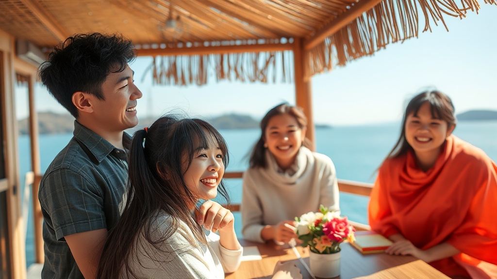 숙박 관련 최신 트렌드 (realistic 스타일)