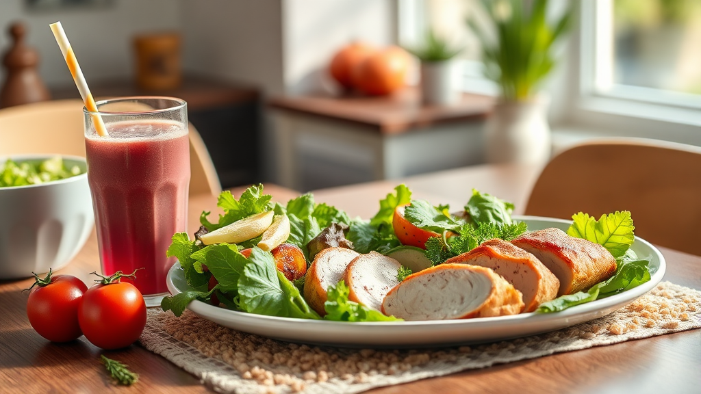 단백질 쉐이크 활용법 (realistic 스타일)