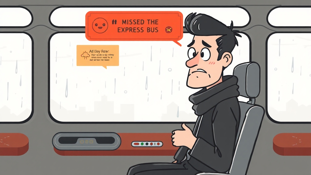 놓친 고속버스 환불 (illustration 스타일)